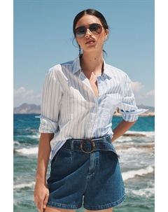 Джинсовые шорты с поясом, синий Next