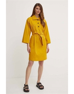 Хлопковое платье Weekend Max Mara, желтый Weekend max mara