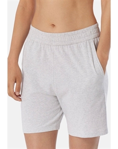 Пижамные штаны короткие Mix & Relax из органического хлопка, цвет Grau Melange Schiesser