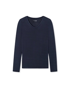 Пижамный топ Mix & Relax, темно-синий Schiesser