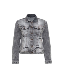 Джинсовая куртка в современном образе, серый Cipo&baxx