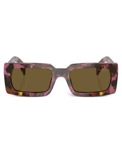 Eyewear солнцезащитные очки в прямоугольной оправе, фиолетовый Prada