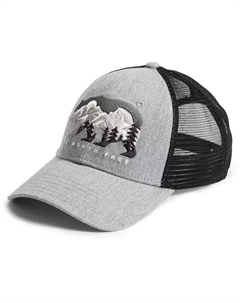 Кепка-дальнобойщик с вышивкой, светло-серый The north face