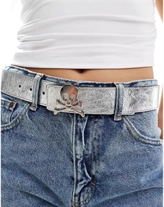 – Двусторонний ремень черного/серебристого цвета Scalpers