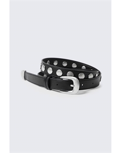 Ремень из искусственной кожи с заклепками, черный Weekday