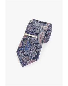 Галстук и зажим для галстука, синий Next