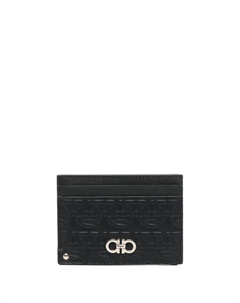 Картхолдер с тисненым логотипом, черный Ferragamo