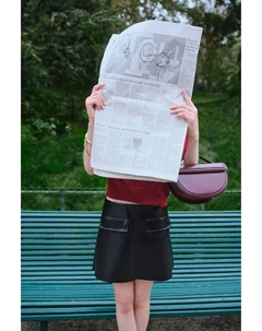 Полукруглая сумка через плечо, красный H&m