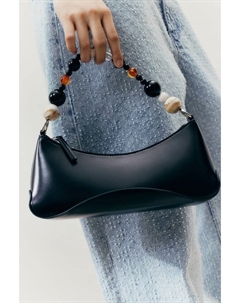 Сумка через плечо с жемчужным ремешком, черный H&m