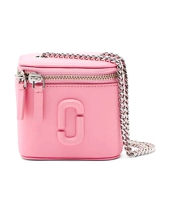 Кожаная сумка через плечо с цепочкой, розовый Marc jacobs