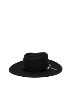 Шляпа-федора из шерсти с заклепками от, черный Michael michael kors