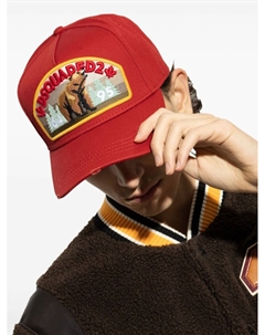 Кепка с вышитым логотипом, красный Dsquared2
