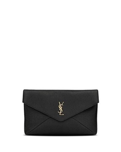 Большой клатч-конверт Cassandre из кожи ягненка, цвет Black Saint laurent