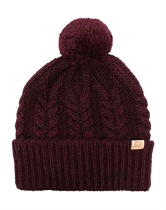 Шапка бини с помпоном и логотипом, фиолетовый Woolrich