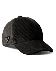 Вельветовая бейсболка, черный Prada