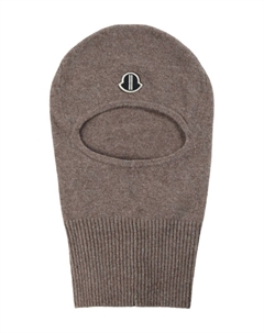 Балаклава с аппликацией логотипа + Rick Owens, нейтральный цвет Moncler