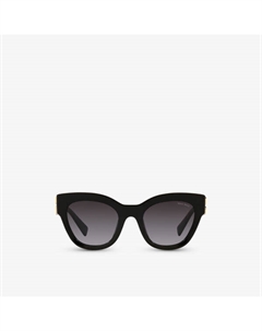 Солнцезащитные очки MU 01YS из ацетата кошачьего глаза, черный Miu miu