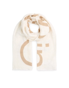 Шарф Bold Logo Cotton Hemp Scarf K60K612975, экрю Calvin klein