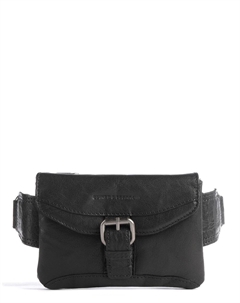 Поясная сумка Bronco из мелкозернистой кожи, черный Spikes & sparrow