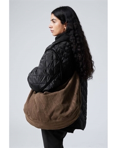 Сумка через плечо из стираного хлопка, коричневый Weekday