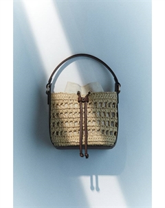 Соломенная сумка через плечо, бежевый H&m