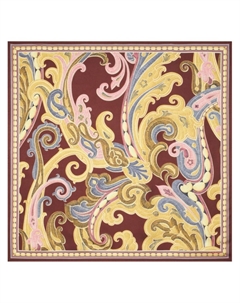 Шелковый шарф с узором пейсли, красный Etro