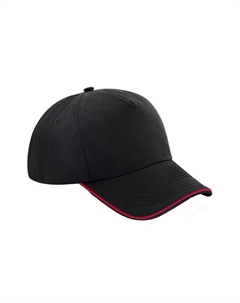 Аутентичная 5-панельная фуражка с окантовкой, черный Beechfield®