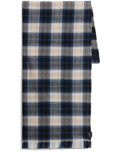 Шарф с узором в клетку, синий Woolrich
