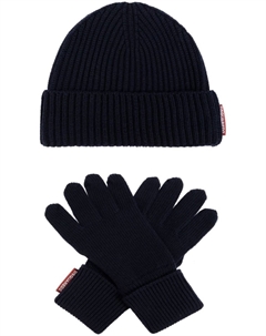 Шерстяная шапка-бини с логотипом, черный Dsquared2