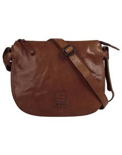 Сумка через плечо, натуральная кожа, цвет Cognac Spikes & sparrow