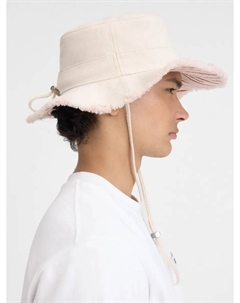 Потертая экспедиционная шляпа Ле Боб Артишо, кремово-белый/красные полосы Jacquemus