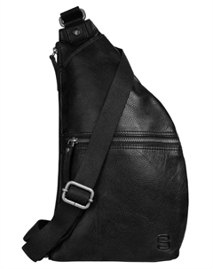 Сумка через плечо, натуральная кожа, черный Spikes & sparrow