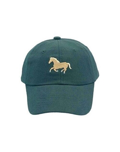 Бейсбольная кепка Horse для мальчика цвета Hunter Green - Little Kid, цвет Green Bits & bows