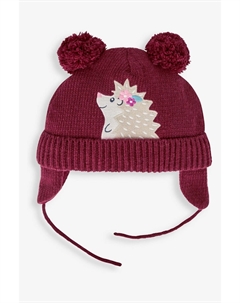 Шапка с аппликацией в виде ёжика, красный Jojo maman bébé