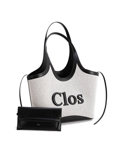 Женская сумка через плечо, Холст черный Clos