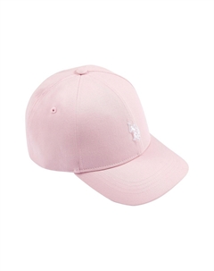 Холщовая шляпа для девочки с мотивом всадника U.S. Polo Assn, розовый U.s. polo assn.