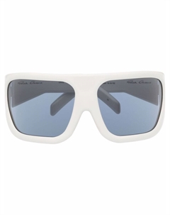 Солнцезащитные очки Davis в массивной оправе, белый Rick owens