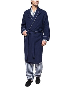 Хлопково-фланелевой халат, цвет Blue Petite plume