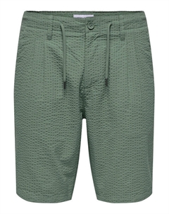 Шорты из ткани обычного кроя Leo 22028301, зеленый Only & sons