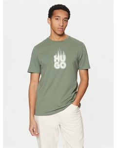 Футболка обычного кроя Dalayer 50535363, зеленый Hugo