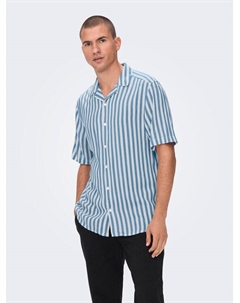 Рубашка обычного кроя 22013267, синий Only & sons