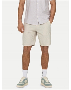 Шорты из ткани обычного кроя Leo 22028301, бежевый Only & sons