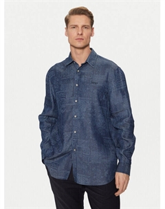 Рубашка обычного кроя M5RH22 WFKE0, синий Guess