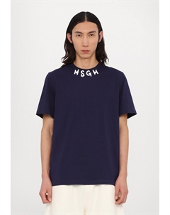 Футболка с принтом, синий Msgm