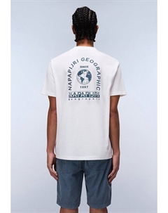 Футболка с принтом DATI, слоновая кость Napapijri
