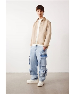 Свободные джинсы карго, синий H&m