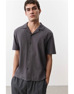 Повседневная рубашка из джерси обычного кроя, серый H&m