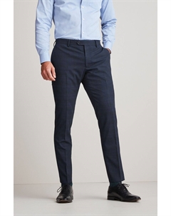 Клетчатый костюм приталенного кроя Брюки, синий Next