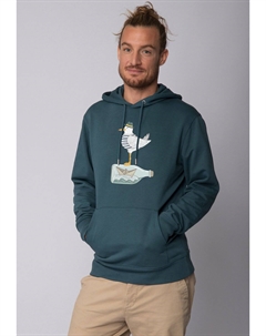 Толстовка MÖWE MIT HUT, сине-зеленый Watapparel