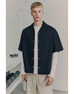 Повседневная рубашка из хлопка пима, черный H&m